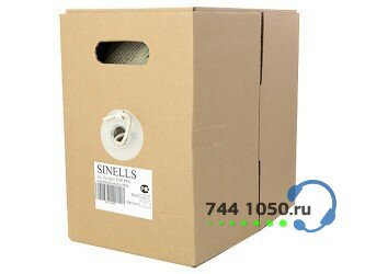 Кабель UTP CAT-5E 4 pr 25 AWG PVC, белый, 305 метров SINELLS